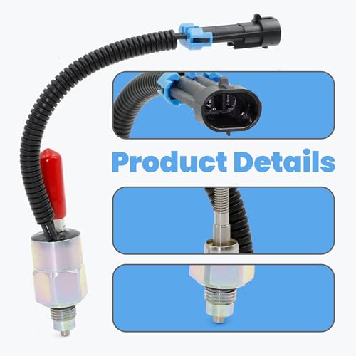 Solenoid Valve Fit For New Holland Loader L180 L185 L190 C185 C190 LT185.B LT190.B LS180.B LS185.B LS190.B Case Loader 410 420 430 435 440 445 450 465 420CT 440CT 445CT 450CT Replace 87445988 84128132