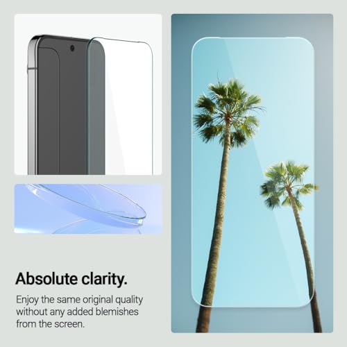 Image of CASEOLOGY By Spigen Snap Fit Tempered Glass Screen Guard Protector Compatible With Google Pixel 9 /Pixel 9 Pro Smartphone[Easy Installation Kit][Anti-Scratch] Screen Protector-2 Pack