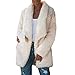 HFStorry Femmes Automne Hiver à Manches Longues Moelleux en Peluche Cardigan Ouvert Devant Chaud Flou décontracté Outwear Manteau avec Poches