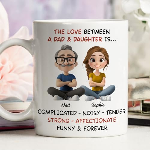 Taza personalizada para hija de cerámica blanca 11 oz miniatura 6