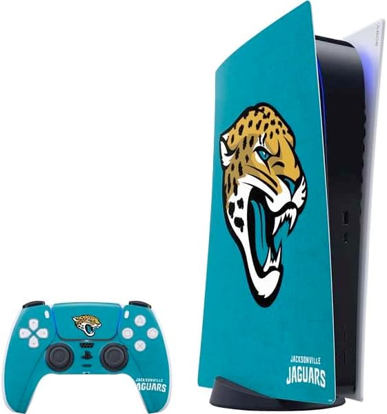 Skinit Decal Gaming Skin Compatible with PS5 Digital Edition Bundle - Officially Licensed NFL Jacksonville Jaguars Design
