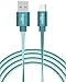 LIQUIPEL Powertek 6ft USB Type C Fast Charging Cable - Two Tone Charger for Galaxy, Android, iPhone, MacBook, Nintendo, Playstation, Pixel, and More (Teal)