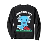 Grassolotl Kawaii Axolotl falcia il prato