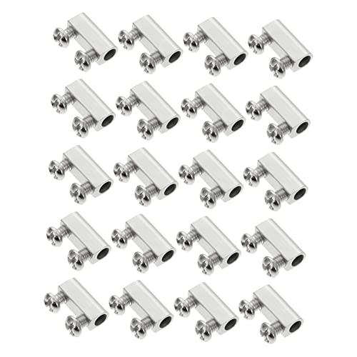 Cabilock 20Sets Wire Rope Clamps Wire Rope for Secure Cable Connections Includes Clips with Screws for Reliable Rigging