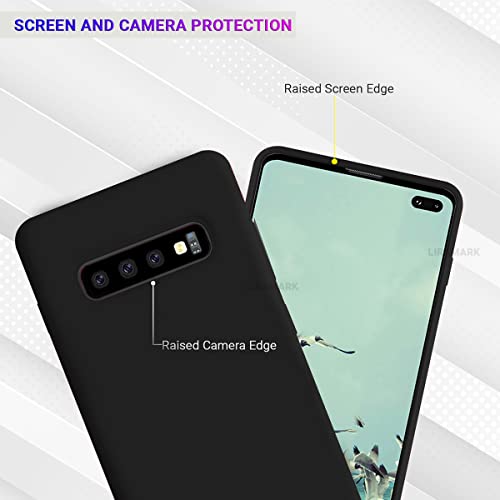 Image of LIRAMARK Liquid Silicone Soft Back Cover Case for Samsung Galaxy S10 Plus / S10+ (Black)