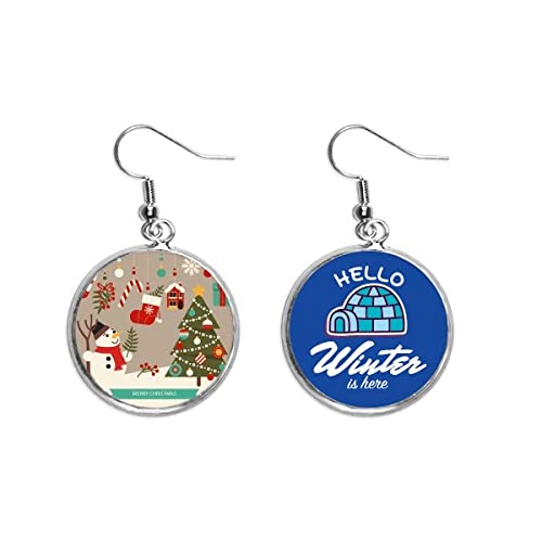 Pendientes de muñeco de nieve para cenas de Navidad y reuniones familiares de invierno
