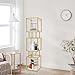 KHROOLT Bookcase, Golden 4-Tier Bookshelf, 11.8