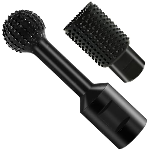 Accesorio de amoladora angular con gubia esférica de 2 piezas, herramientas eléctricas for tallado con fresa giratoria esférica de acero de carburo con roscas de 5/8-11 for amoladora angular de 4 1/2