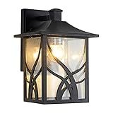 Delicavy Outdoor Porch Light Exterior Wall Light Fixtures Outdoor Carriage Lights Black Finish with