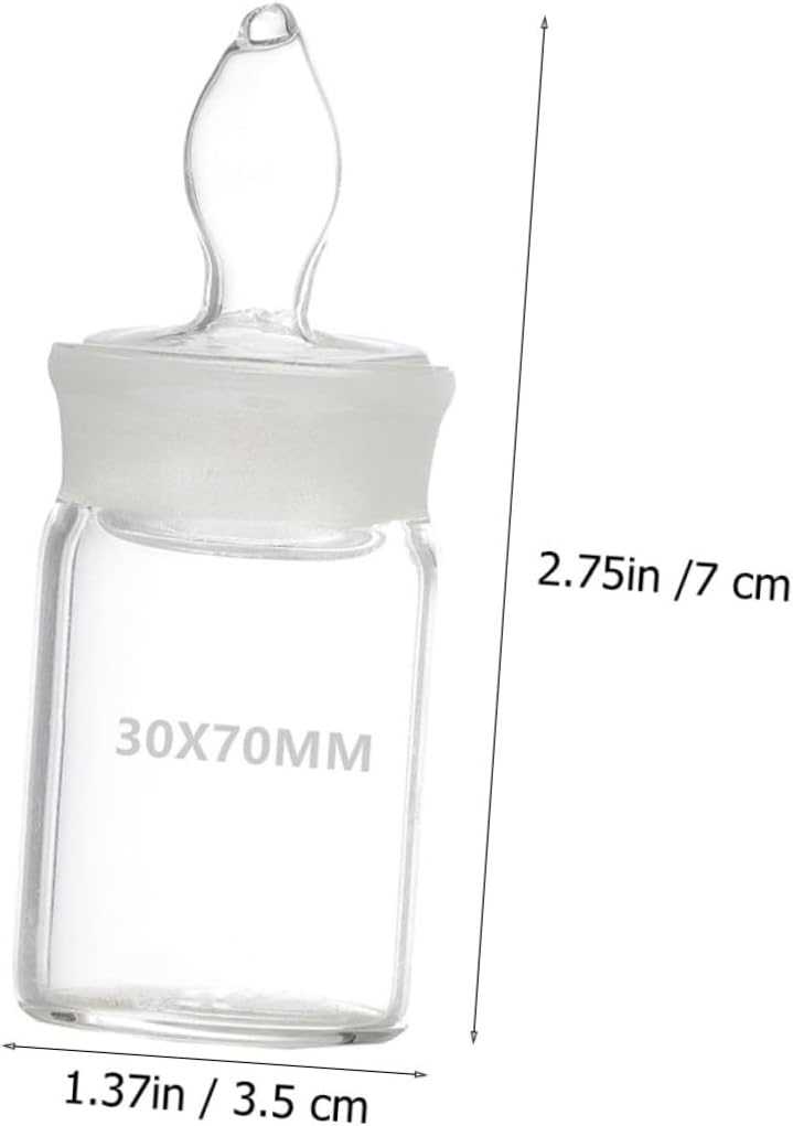 4pcs Weighing Bottle Laboratory Weighing Bottles for Specific Gravity Cylindrical Frosted Cap Lab Quality