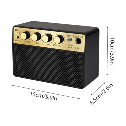 KOKKO-Alto-falante de guitarra elétrica, 10W, recarregável, portátil, Audio BT, conexão de auscultad