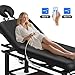 pouseayar Heavy Duty Electric Stationary Massage Table with Backrest Adjustable and Storage Space for Treatment/Medical Spa/Facial/Beauty/Massage Bed and More - 30 Wide x 75 Long - Black