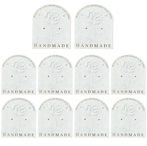 LvYiLinggg アクセサリー台紙 10枚セット 6.5*7.4cm ピアス ネックレス 台紙 ハンドメイド アクセサリーパーツ ジュエリー収納パーツ 手芸用品の商品画像（Amazon）