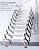 Alloy Attic Access Ladder Concertina Loft Ladder Household Invisible Loft Ladder Pull-Down Manual Folding Ladder Sturdy and Reliable Loft Stairs Stable Load-Bearing (3.5 3.8m/140)