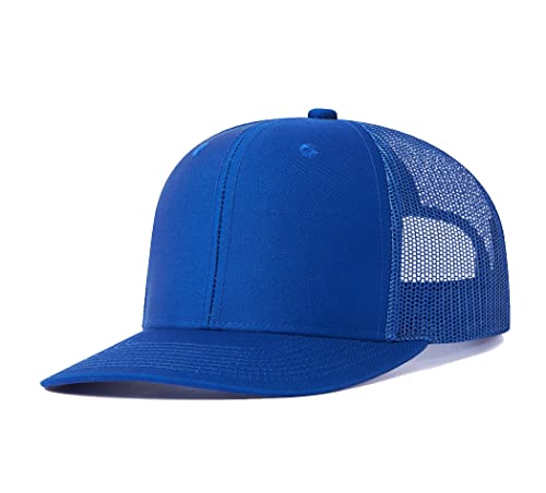 Quanhaigou Trucker Hat - Mesh Snap Back - Unisex Adjustable Baseball Cap - Outdoor Hats For Men Women (Royal) #TOP18