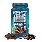 Vega Premium All-in-One Nutrition Protein Powder – 20g Plant-Based Vegan Protein, Vitamins & Probiotics, Mocha, 836g (20 Servings)