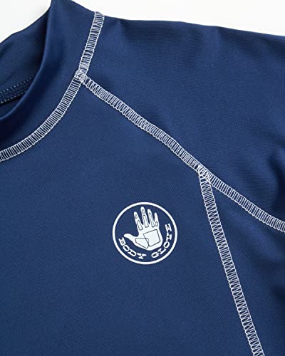 Body Glove Boys' Rash Guard - 2 Pack Upf 50+ Quick Dry Sun And Sand Protection Short Sleeve Swim Shirt (2T-14), Size 6, Navy/Lime #TOP3