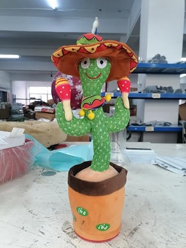 HICAS Dancing Talking Cactus Toy Repeat What You Say Singing Cactus Voice Recorder Baby Toys Volume Control with 120 Songs Funny Children Education Toys, Gifts and Home Decoration