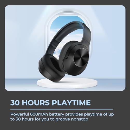 Image of E11-A Active Noise Cancelling Headphones Wireless Bluetooth Headphones with Rich Bass, Wireless Headphones with Clear Calls, Bluetooth 5.0, 30 Hours Playtime, Comfort Fit, Model 8