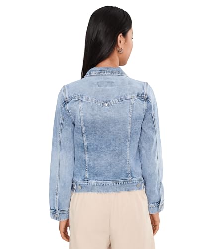 Image of Liverpool Classic Denim Jacket in Stretch Slub Twill