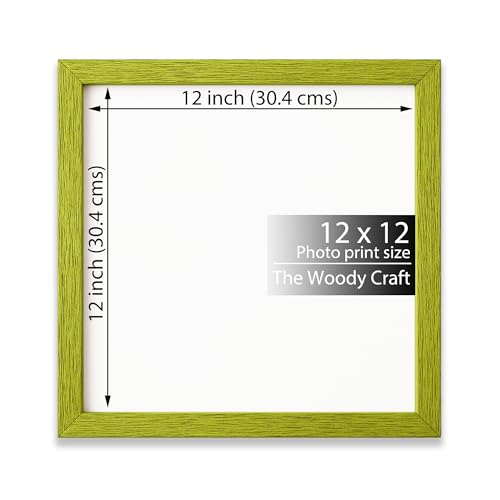 Image of 12x12 inch Square Frame | Green Photo Frame For Wall To Add A Fresh Pop | Wall Photo Frames For Home Decoration | Wooden Frame With Soft Texture | Photo Frames Online For Every Style
