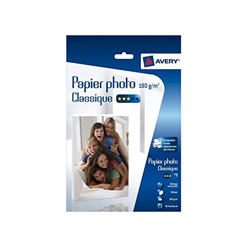 Avery – Lotto di 10 confezioni da 40 fogli di Carta fotografica lucida A4 a getto d' inchiostro 180 g