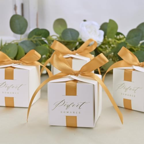 Image of Double Face Old Gold Satin Ribbon 1 /2 inch X 50 Yards Polyester Old Gold Ribbon for Gift Wrapping Very Suitable for Weddings Party Invitation Decorations and More