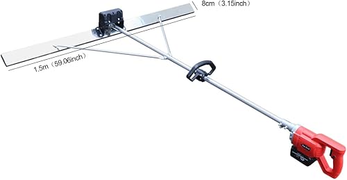 Miniatura 4 de Regla eléctrica de hormigón con batería con tablero de acero inoxidable de 5 pies, velocidad de 3000-6000 RPM, eficiente y portátil