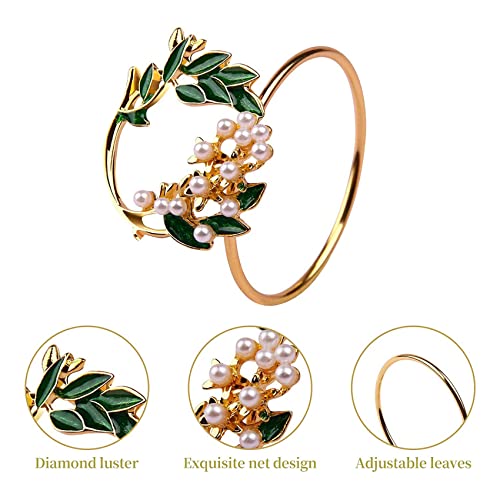 Servilleteros de perlas para bodas y decoración de mesas de banquete 6