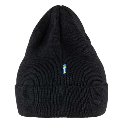 Fjallraven Unisex Vardag Classic Beanie Hat, Schwarz, Einheitsgröße EU