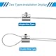 PATIKIL 3mm Loch Draht Seil Klammern Set 4Stk 304 Edelstahl Einzel Löcher Schloss Kabel Klemmen Clip mit M4 Sechseck Schrauben Steckschlüssel für Kabel Fitting Silber