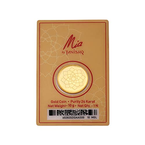 Image of Mia by Tanishq 10 gm Lotus Gold Coin