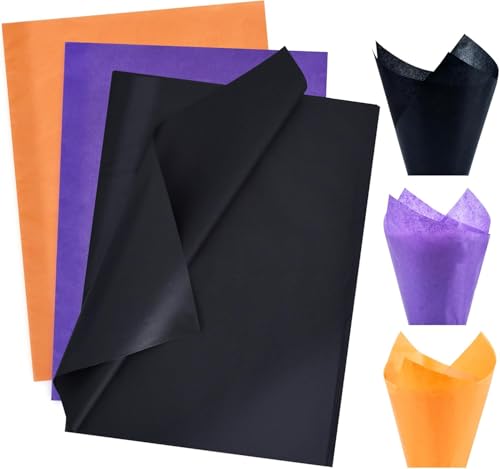 kesote おはながみ お花紙 4色 300枚 ハロウィン ペーパーアート クラフト フラワーペーパー フラワー 紙 17×24cｍ