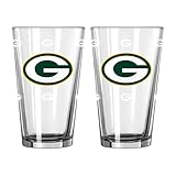NFL Green Bay Packers Color Changing Pint, 16-ounce, 2-Pack