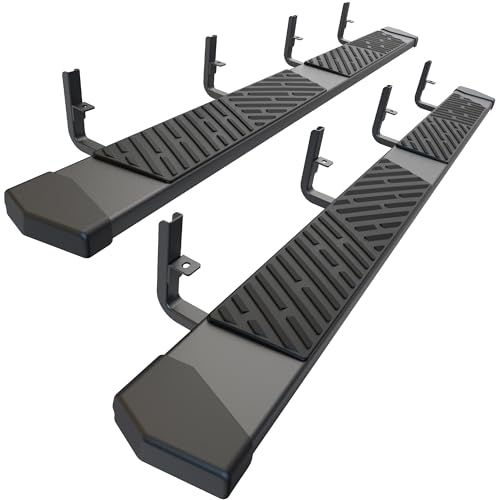 AutoBull Running Boards Side Steps Compatible with 2015-2026 Chevy Colorado/GMC Canyon Crew Cab Black Textured Aluminum Nerf Bars