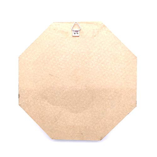 Quadro Oitavado Profissão Veterinária Moldura Madeira Escura - 18 cm