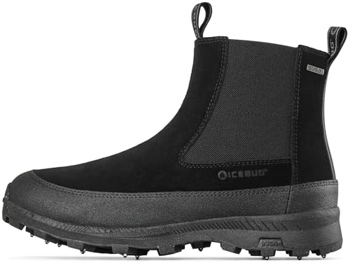 Image of Icebug Boda BUGrip Men's Winter Walking Boots with Steel Studs - Slip-Resistant Traction - Zipper Closure