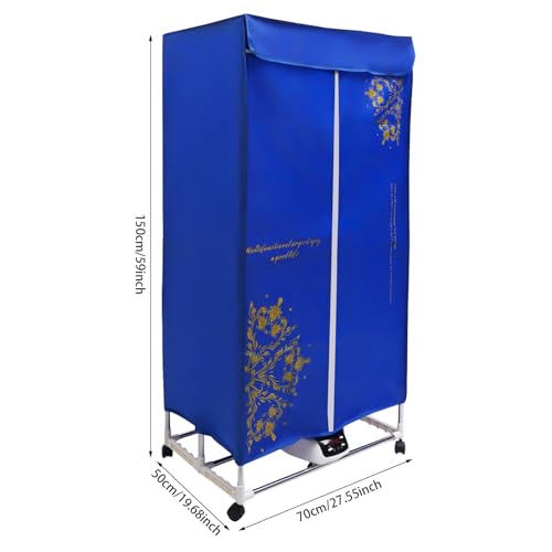 Portable Clothes Dryer, 110V 1500W Electric Clothes Dryer 1.5 meters 2-Tier Foldable Drying Rack with Remote Control & Adjustable Timer Low Noise for Home,Laundry,Apartment