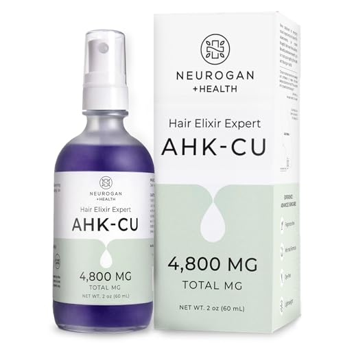 Neurogan AHK-Cu Hair Elixir Expert - Lightweight Copper Peptide Serum Spray for Hair & Scalp Care - Cosmetic Moisturizer Spray Made in USA2 oz