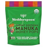 Wedderspoon Organic Manuka Honey Lollipops, Variety Pack, 70 Count (Pack of 1) Genuine Manuka Honey + Vitamin C No Artificial Flavors or Dye Feel Better Lollipop for Kids & Grown-ups