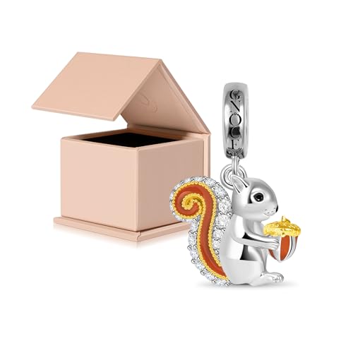 Image of GNOCE Cute Animal Collection Charms 925 Sterling Silver Pendant Dangle Bead Charm Fit for Bracelets and Necklaces, Hand-Finished Keepsake Jewelry Gift for Women, Girls, Mother, BBF