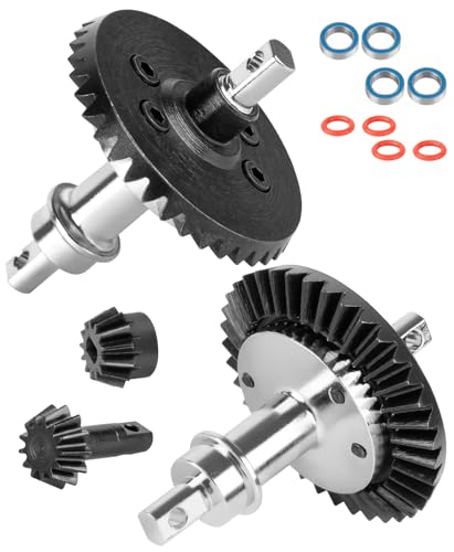 RCarmubWow 13-37T Differential Gear w/Slipper Clutch Upgrades Part for 1/10 4WD Slash 4x4,Rustler 4x4,Stampede 4x4,Bandit 4x4,XO-1,Steel Front Rear Gearbox Gears