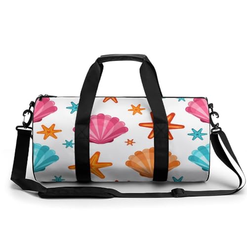 Sac de sport coquillage et etoile de mer sac de voyage week-end duffel bag gym