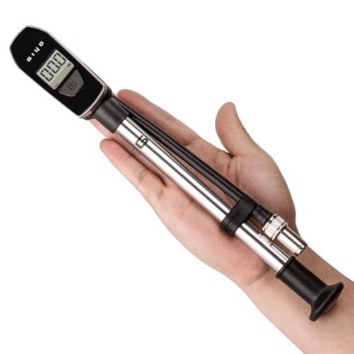 CXWXC Bomba de suspensión para bicicleta con manómetro – Bomba sumergible compacta para bicicleta de montaña y bicicleta eléctrica – Bomba amortiguadora de aluminio para bicicleta de 300 PSI