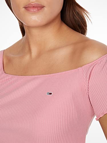 Tommy Jeans TJW Crop Rib Off Shoulder Top, Colore