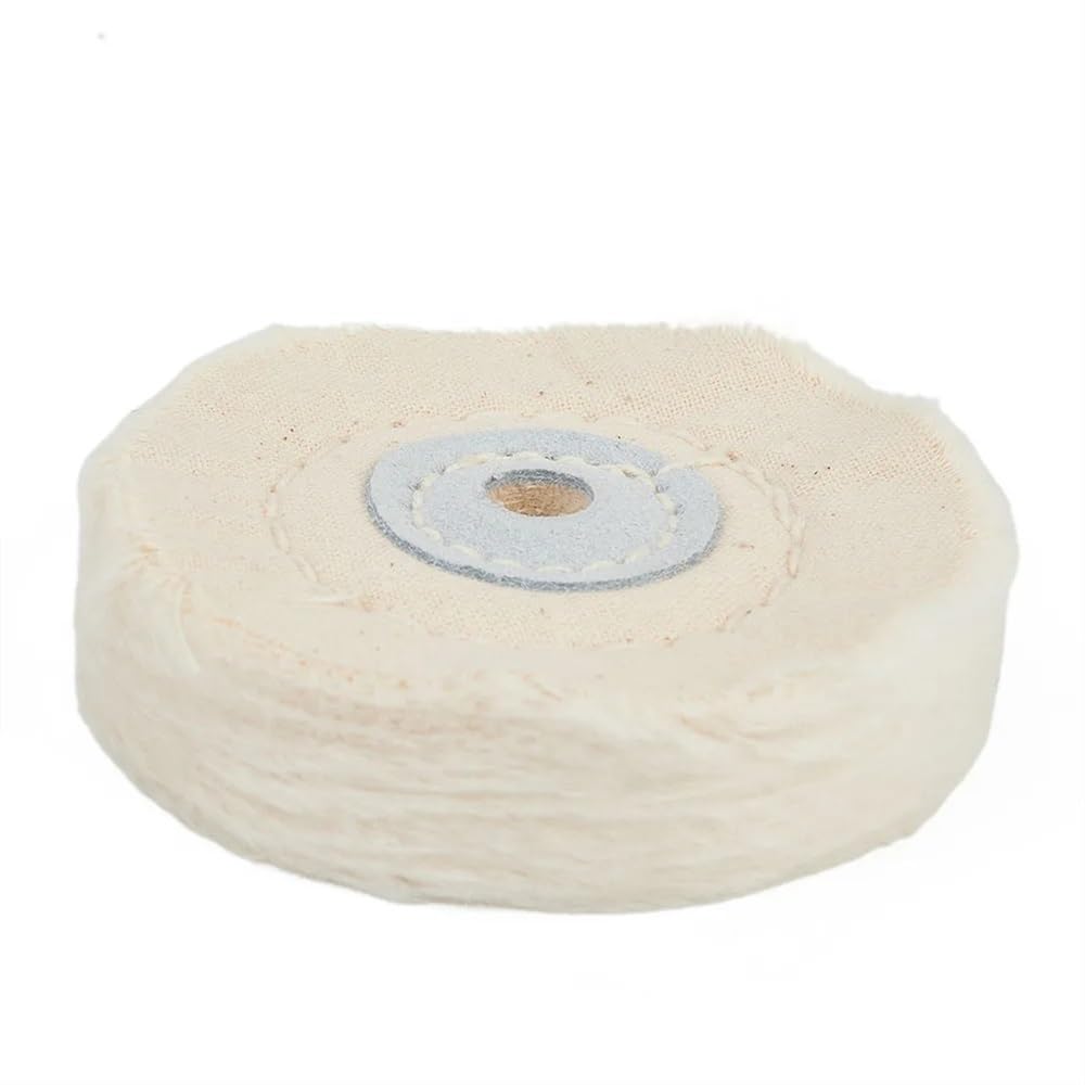 1 szt. Tarcza polerska z bawełnianej tkaniny 2-8 cali do biżuterii i wykańczania luster - Trwała tarcza polerska(White,8 inch)