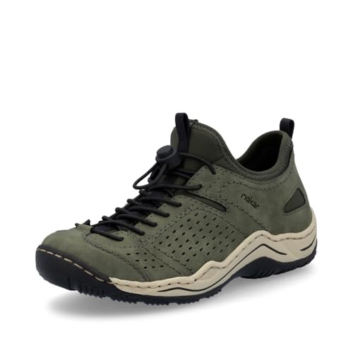 Rieker Damen Low-Top Sneaker L0574, Frauen Halbschuhe, lose Einlage,straßenschuhe,Strassenschuhe,Sportschuhe,Freizeitschuhe,grün (54),39 EU / 6 UK
