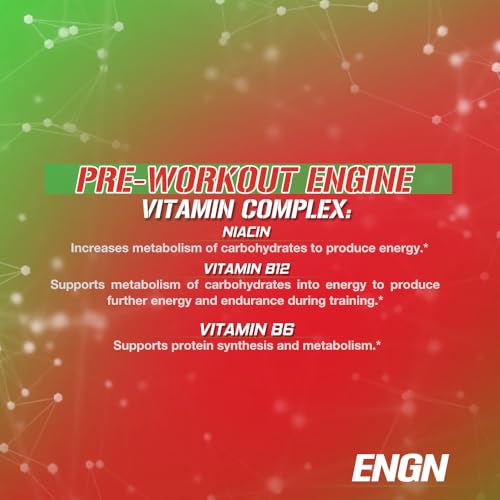 Image of Evlution EVL Intense Pre Workout with Creatine - ENGN Energizing Pre Workout for Men Powder Drink for Lasting Energy Focus and Recovery - with Beta Alanine Caffeine and L Theanine - Cherry Limeade