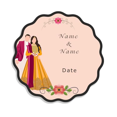 Image of Brown Cloud Personalized Printed Message /Name /Quote Gift Label /Sticker for Wedding Gifts /Favors (LB WEDD 007)(Pack of 40)
