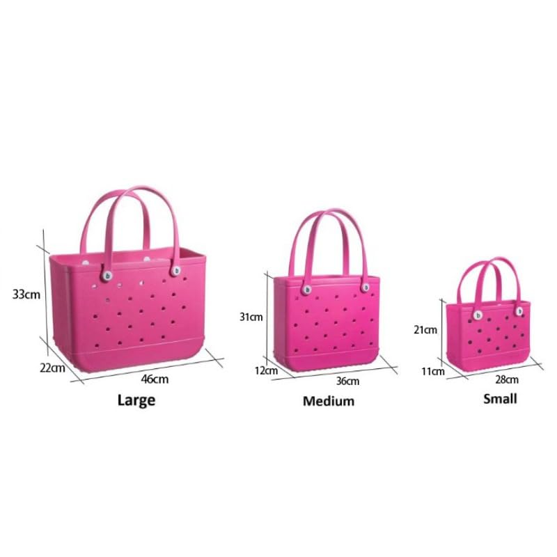 Bolsa Playa, Bolso Playa Mujer Bolsos de playa de moda M/L/XL, cestas de almacenamiento impermeables de goma EVA, bolso de compras de viaje, bolso de hombro for mujer, bolso de mano de color sólido(Bl